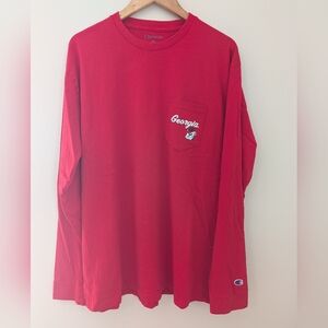 Champion Georgia Bulldogs Red Long Sleeve Shirt 2XL